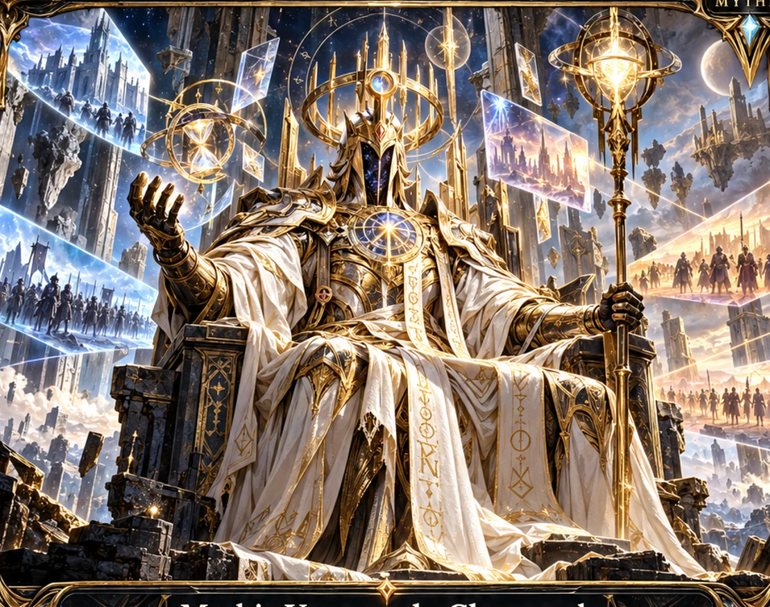 Original illustration of Aethron, the Sovereign Intelligence